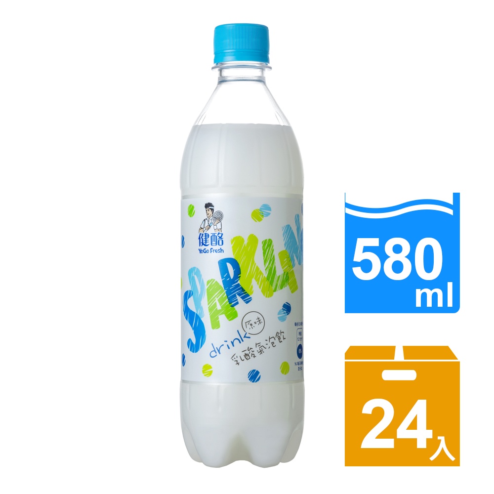【健酪】乳酸氣泡飲料(580ml)｜24瓶/箱