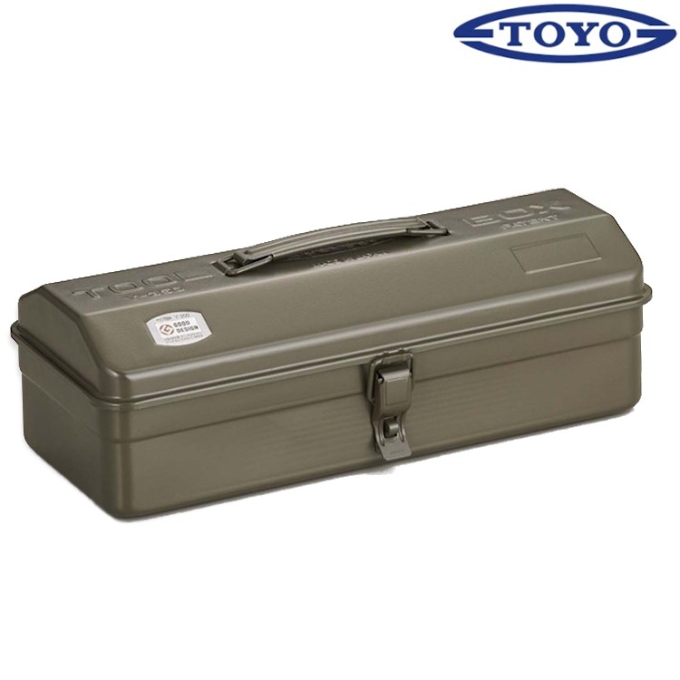 TOYO 提把山型工具箱/收納盒/手提箱 Y-350 MG 綠