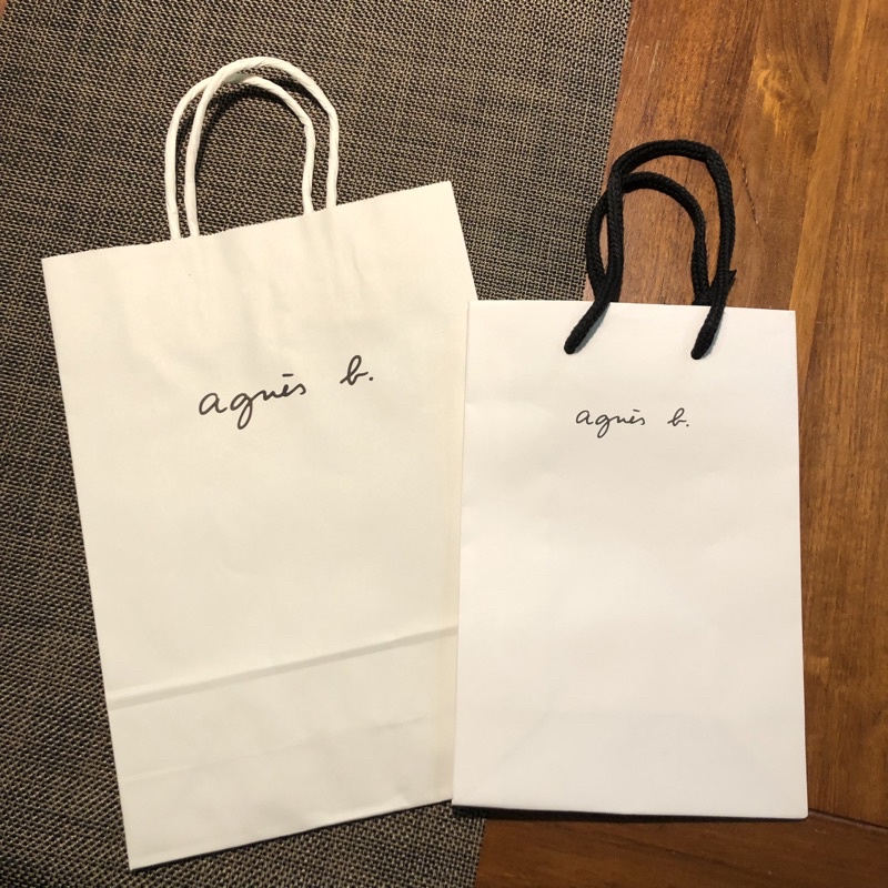 【現貨在台】 🇯🇵日本agnes.b 小b專櫃白色提袋/禮物袋/紙袋