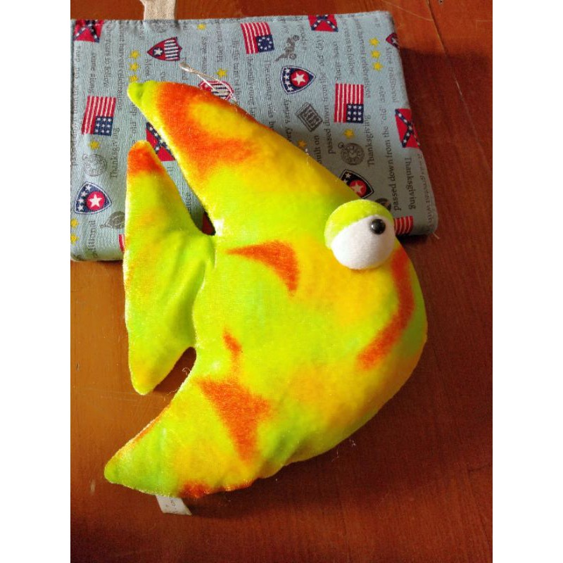 螢光黃魚娃娃/黃色魚/大眼魚