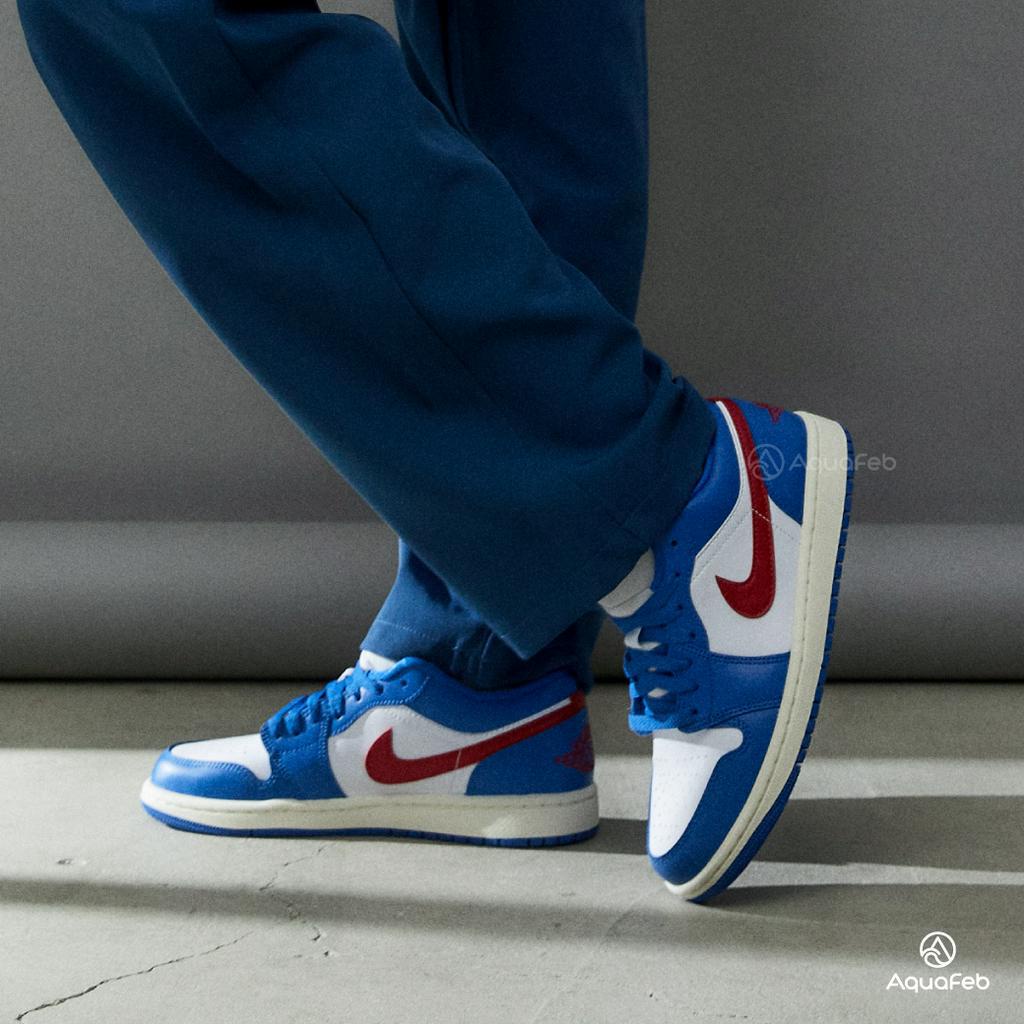 Nike W Air Jordan 1 Low Sport Blue 女 藍白 喬丹 經典 休閒鞋 DC0774-416