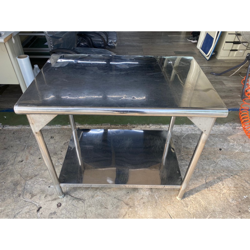 吉田二手傢俱❤3尺白鐵不鏽鋼工作台 料理工作台 工作桌