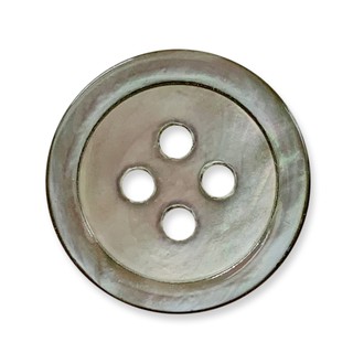 天然貝殼釦 珠母貝(黑蝶貝) 4孔貝殼釦 煙燻系列 10入/組 6297【恭盟】