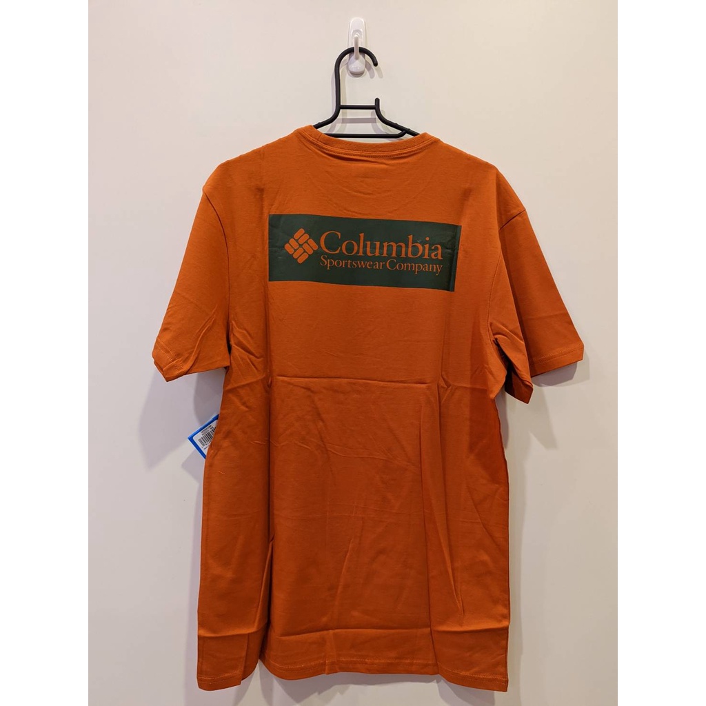 【Columbia】哥倫比亞橘色男生短袖上衣 T-shirt T恤