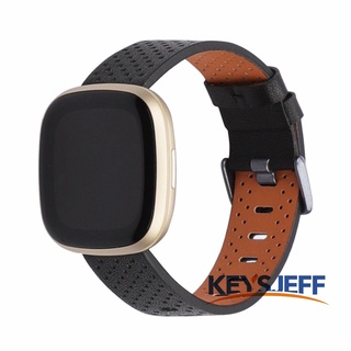 錶帶與 Fitbit Versa 4/3兼容 / Fitbit Sense 2/1 錶帶皮革真皮替換錶帶與 Versa