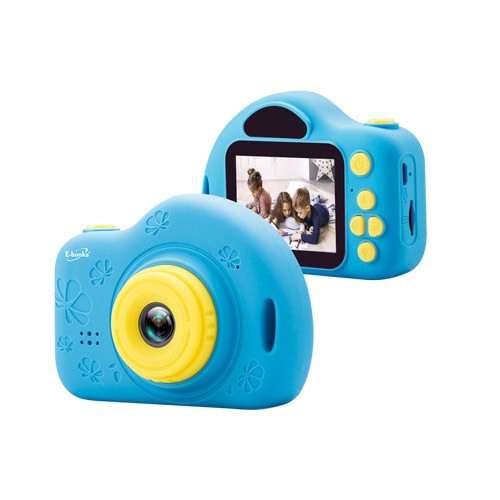 E-books P1 兒童數位相機 贈16G記憶卡 藍
