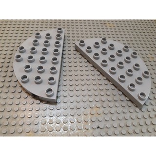 【點點小豆】 LEGO 樂高積木 duplo 4x8 淺灰色 半圓形 磚片 底板 磚片 2 個 一組 如圖！