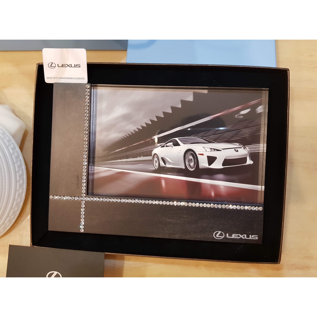 Lexus 原廠精品施華洛世奇swarovski 水晶實木相框生日禮交車禮相框 蝦皮購物