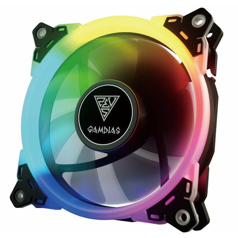 GAMDIAS 12CM風扇 12公分RGBLED 彩虹流光RGB燈效