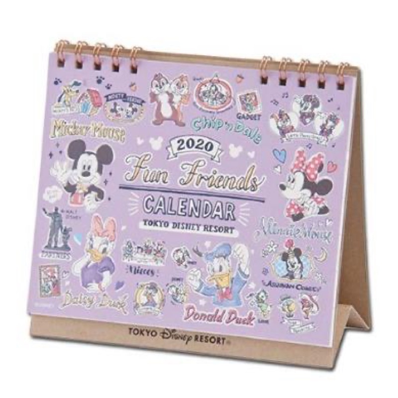 [日本全新正貨] 東京迪士尼2020限定版桌曆 行事曆 米奇 米妮 唐老鴨 黛西 高飛 奇奇蒂蒂