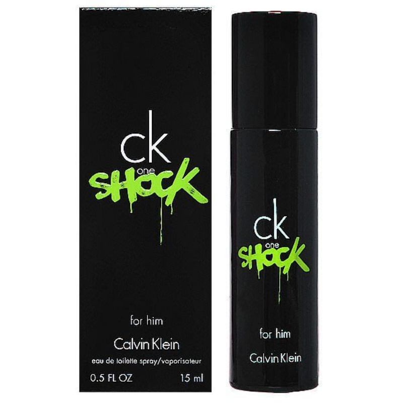 【香水CK】CK One Shock 男性淡香水 15ML 隨身瓶-百貨專櫃公司貨
