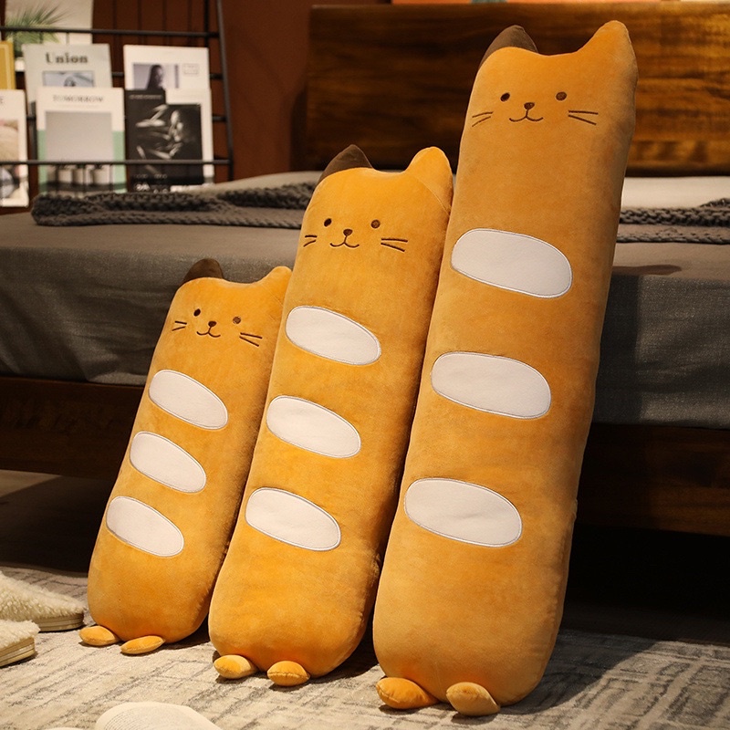 可拆洗 麵包貓 面包貓 麵包 貓咪抱枕 長條抱枕 靠腰 靠墊 午安枕  枕頭