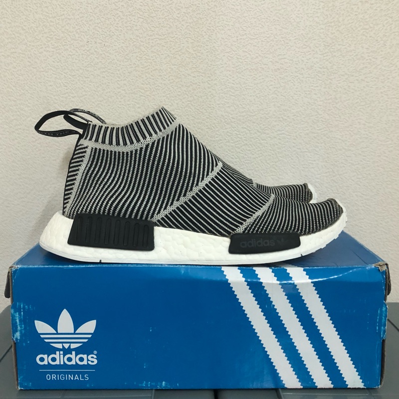 （底近全新 偏大9號可穿）Adidas Original NMD CS1 斑馬紋 夜光  編織鞋boost US8.5