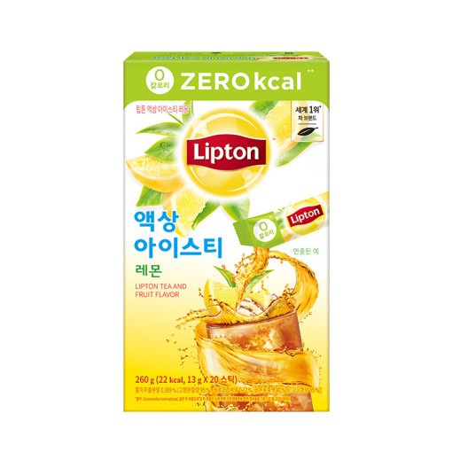 [Lipton] 零卡路里液體冰檸檬 lemon 13g x 20T Box
