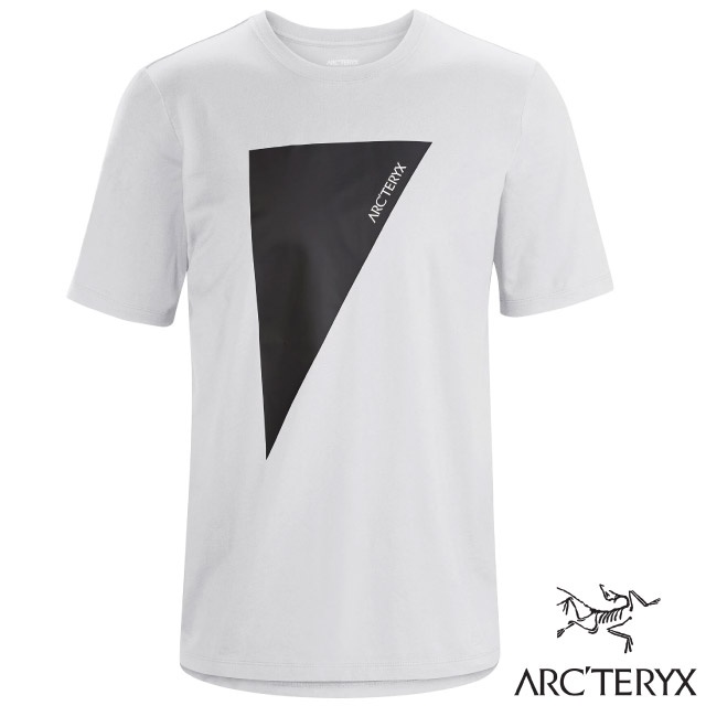 【ARCTERYX 始祖鳥】男 款文字圖案天然棉短袖圓領衫 Arc'postrophe.T恤.休閒衫_白_29109