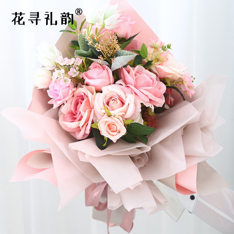 現貨鮮花包裝紙雪梨紙韓式禮品花束包花紙內襯花純色紙玫瑰花包裝材料 蝦皮購物
