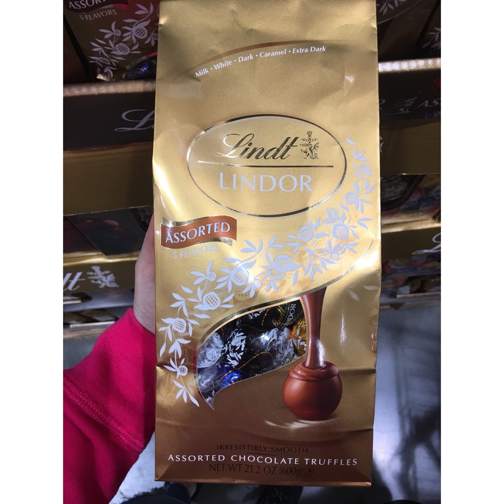 ＊魚貓 Costco代購＊Lindt - Lindor 瑞士蓮金色袋裝綜合巧克力