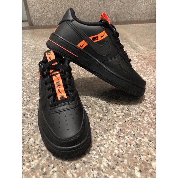 [全正貨］Nike air force1 lv8 low 黑橘懶人鞋女鞋