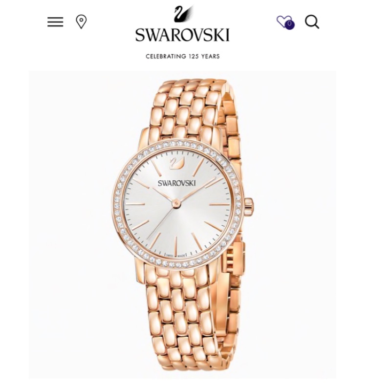 SWAROVSKI玫瑰金手錶