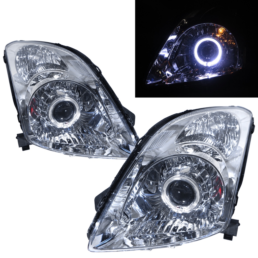 卡嗶車燈 鈴木 Suzuki Swift 第二代 2004-2010 光導LED光圈 鹵素燈泡 魚眼 大燈