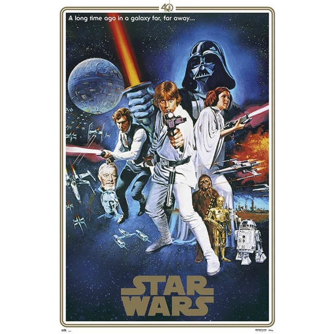 星際大戰Star Wars 星際大戰四部曲：曙光乍現 40週年紀念海報