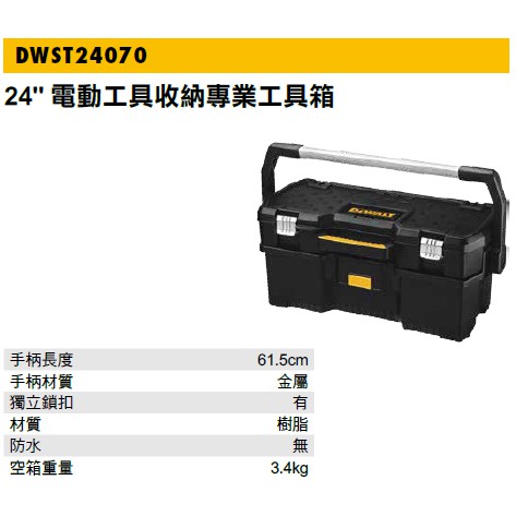 含稅dwst 24 電動工具收納專業工具箱工具箱dewalt德偉 蝦皮購物