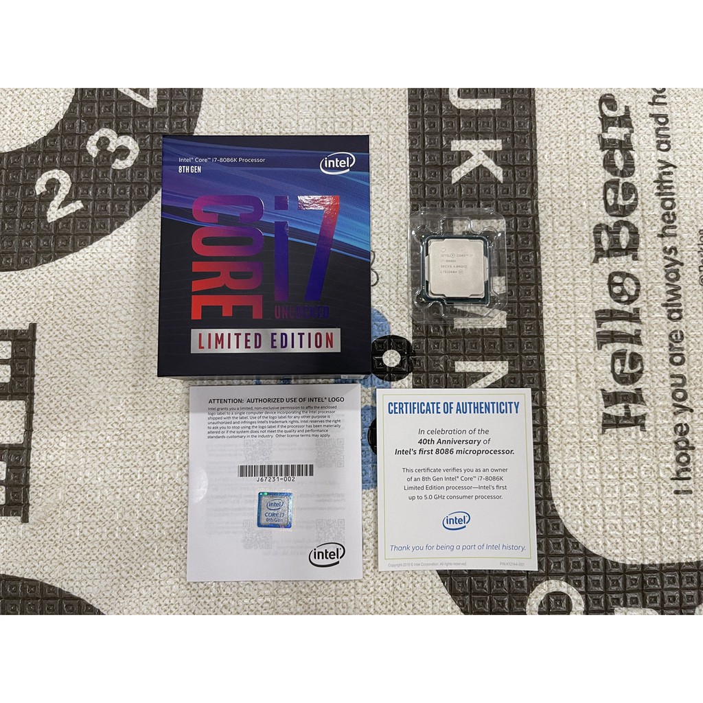 【可刷卡 保固內】Intel Core I7 8086K 4.0GHz 1151 CPU 40周年紀念 8700K進階版