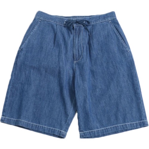 【DICKIES】日本限定 2278-1231-65 Wide Half Pants 寬版 短褲 (丹寧藍) 化學原宿