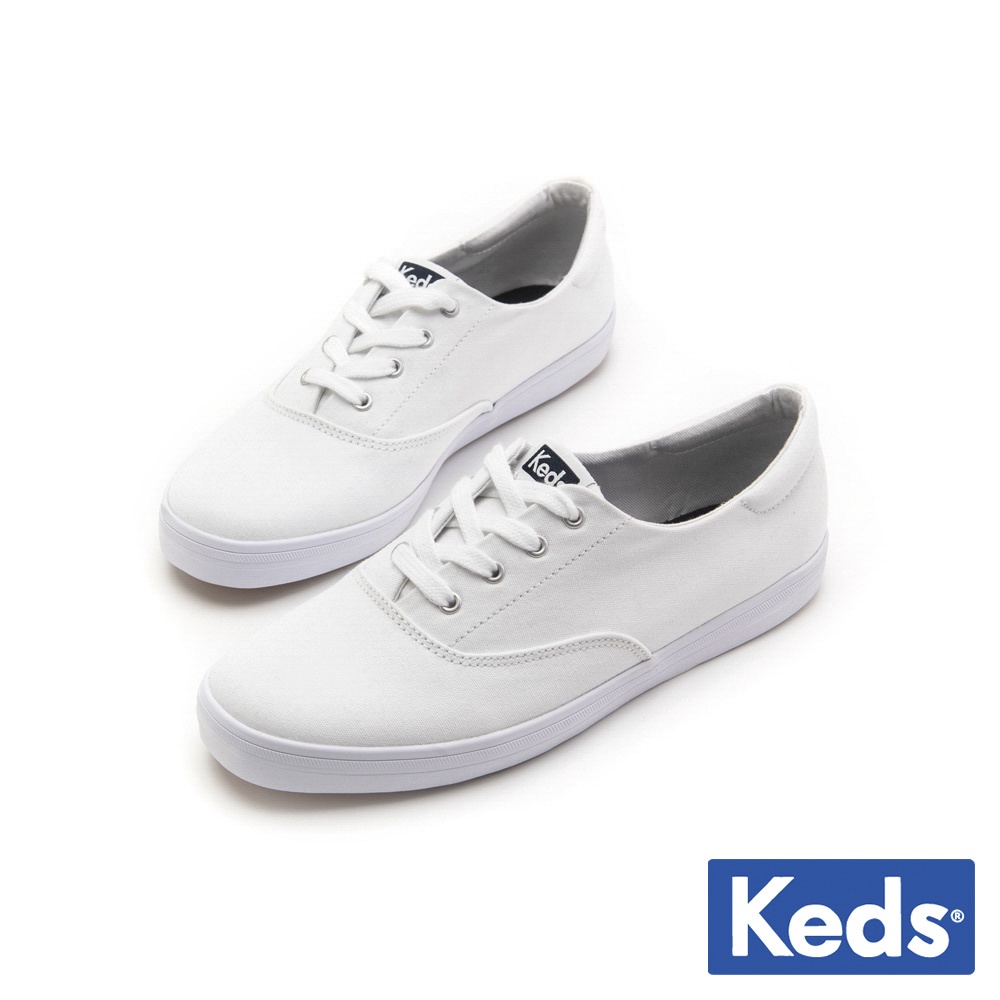 【Keds】CREW 率性輕柔舒適休閒鞋-白 (9223W113464)