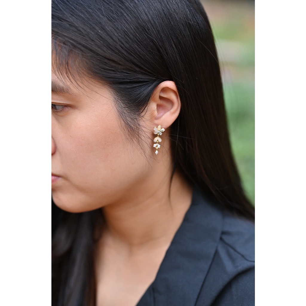 [我飾女生]韓國東大門耳飾925銀針耳釘新款耳環幾何貓眼石耳墜時尚新款個性耳飾耳墜防過敏防生鏽
