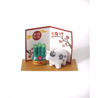 Tin Tin 日本代購 現貨在台 日本雜貨21年牛年達摩門松鏡餅擺飾 蝦皮購物