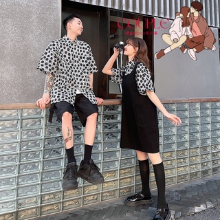 【COUPLE】📢📢初高中生班服2022新品男女學院風短袖襯衫背帶裙套裝班服