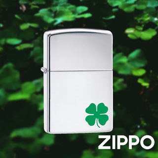 ZIPPO 簡約四葉草防風打火機 美國設計 官方正版 現貨 禮物 送禮 刻字 客製化 終身保固 24007