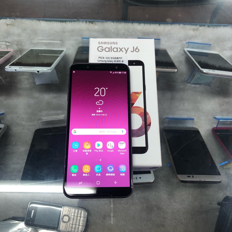 👍保固中SAMSUNG Galaxy J6 J600G 5.6吋超大全螢幕手機32g紫