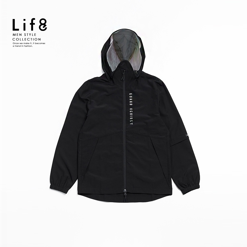Life8-【現貨】可拆式面罩 防潑水外套 防護/防疫外套-10536