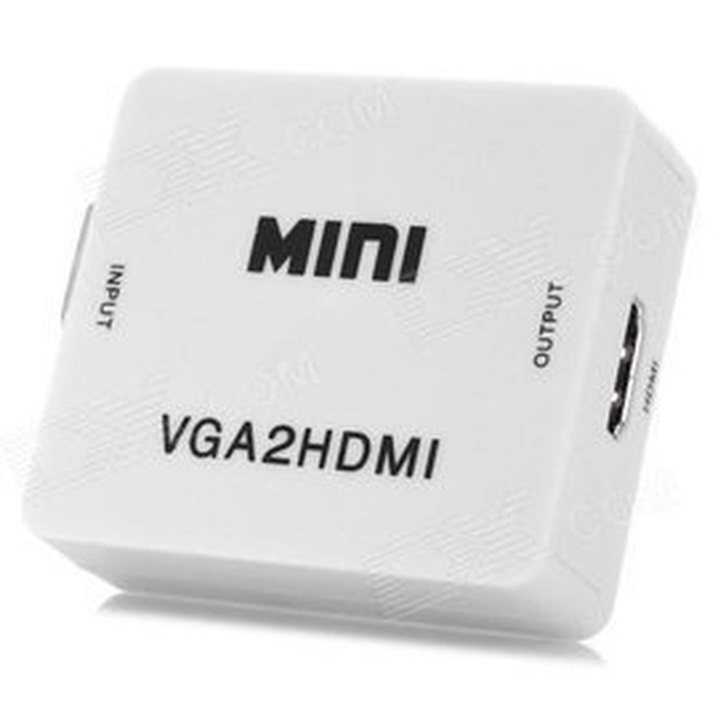 VGA(母)轉HDMI(母) VGA2HDMI 電視/投影機 影音轉換器/轉接盒 (帶3.5mm音源-盒裝)
