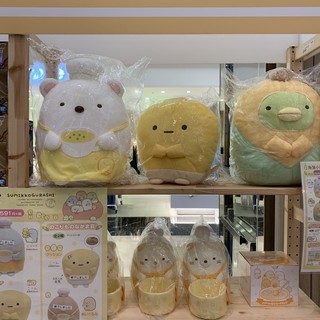 ❤Lika小舖❤現貨 一番賞A賞 日本正版 角落生物 白熊廚師玉米濃湯 甜筒造型綠色企鵝 蘋果造型貓咪玩偶布偶娃娃