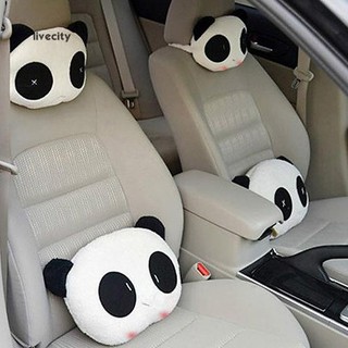 Livecity 可愛創意熊貓汽車汽車頸枕靠墊頭枕枕墊