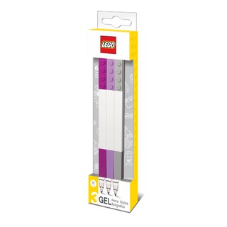 公主樂糕殿 LEGO 樂高 文具 積木原子筆 灰, 深紫, 淺紫 (3入) (特價)