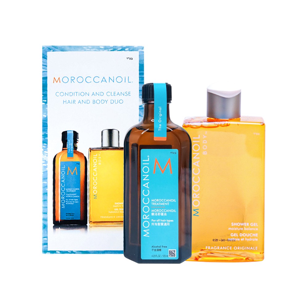 【MOROCCAN OIL 摩洛哥優油】沐浴膠禮盒(優油125ml+沐浴膠250ml)/現貨