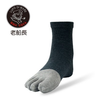 【ifeet】6雙入奈米竹炭雙色五趾襪(6002)-灰色