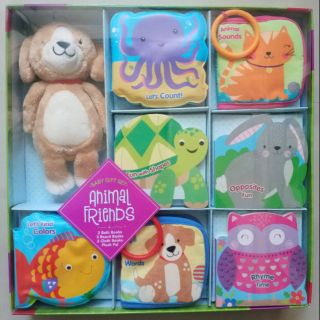 Kidsbooks 寶寶禮盒 美國寶寶早教英文布書（全新） 洗澡書 硬頁書 透過美國兒童安全認證