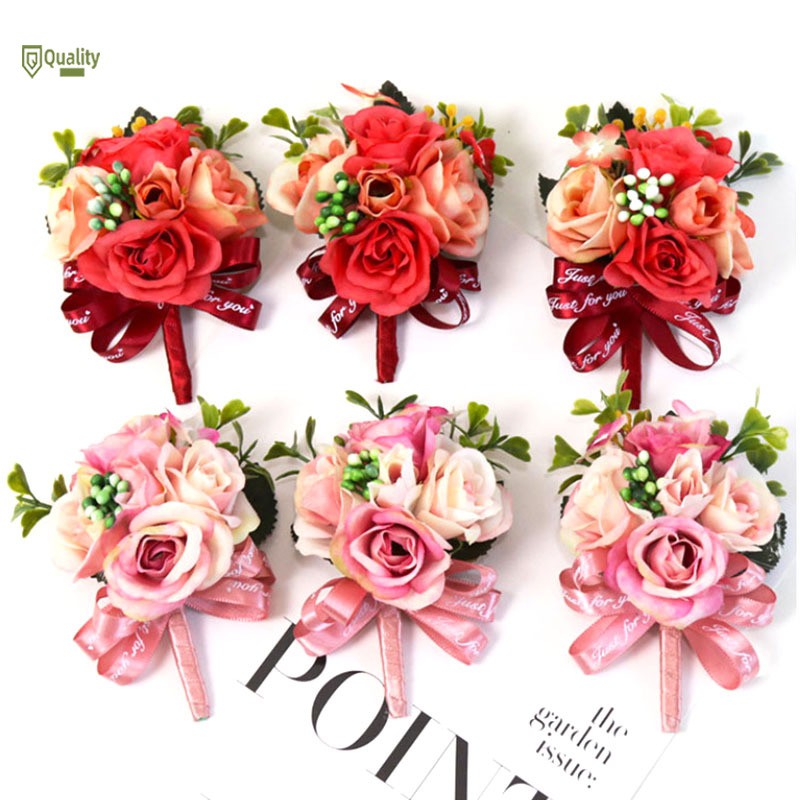 Jm 新娘花束新郎胸花婚禮舞會的婚禮花 蝦皮購物