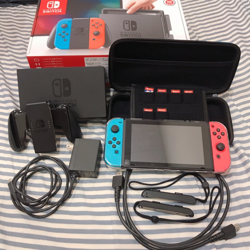 Switch主機任天堂近全新二手內容物完整加卡比之星 瑪莉歐兄弟 蝦皮購物