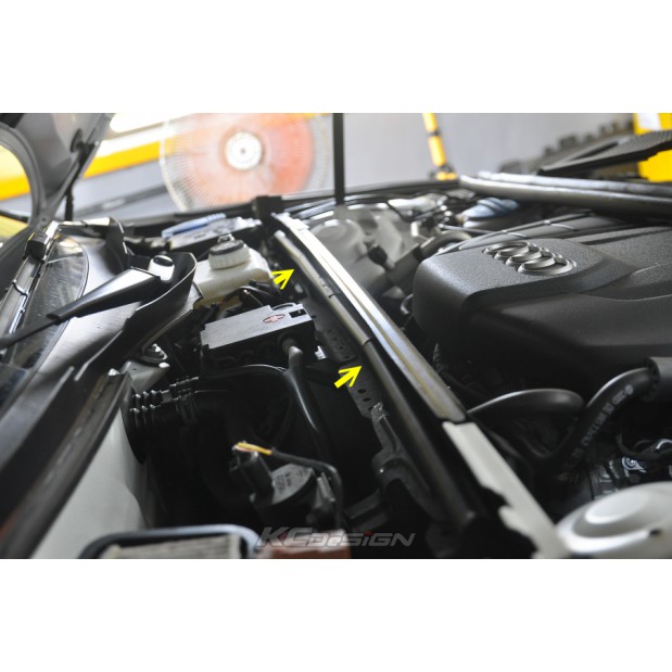 依馳國際 KC-DeSiGN 強化拉桿 不鏽鋼 引擎室結構桿 Audi  B8/B8.5 A4