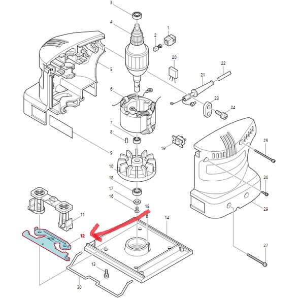 含税 BO4510 砂紙機 夾子 單支 原裝品155674-3 牧田MAKITA