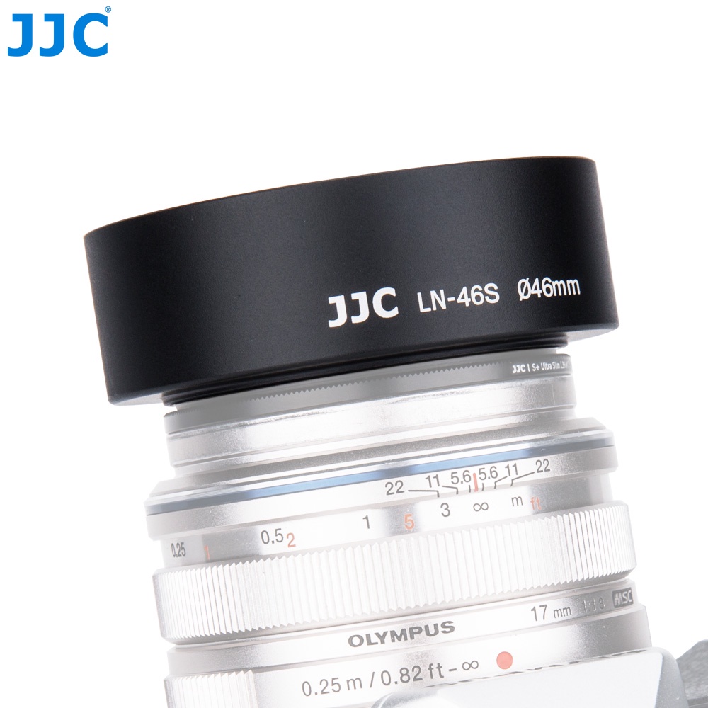 JJC 金屬製通用遮光罩 旋入式螺紋安裝 單眼微單相機46mm-82mm標準鏡頭金屬遮光罩