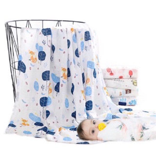 [現貨] 純棉雙層紗布浴巾 寶寶包巾 嬰兒蓋毯