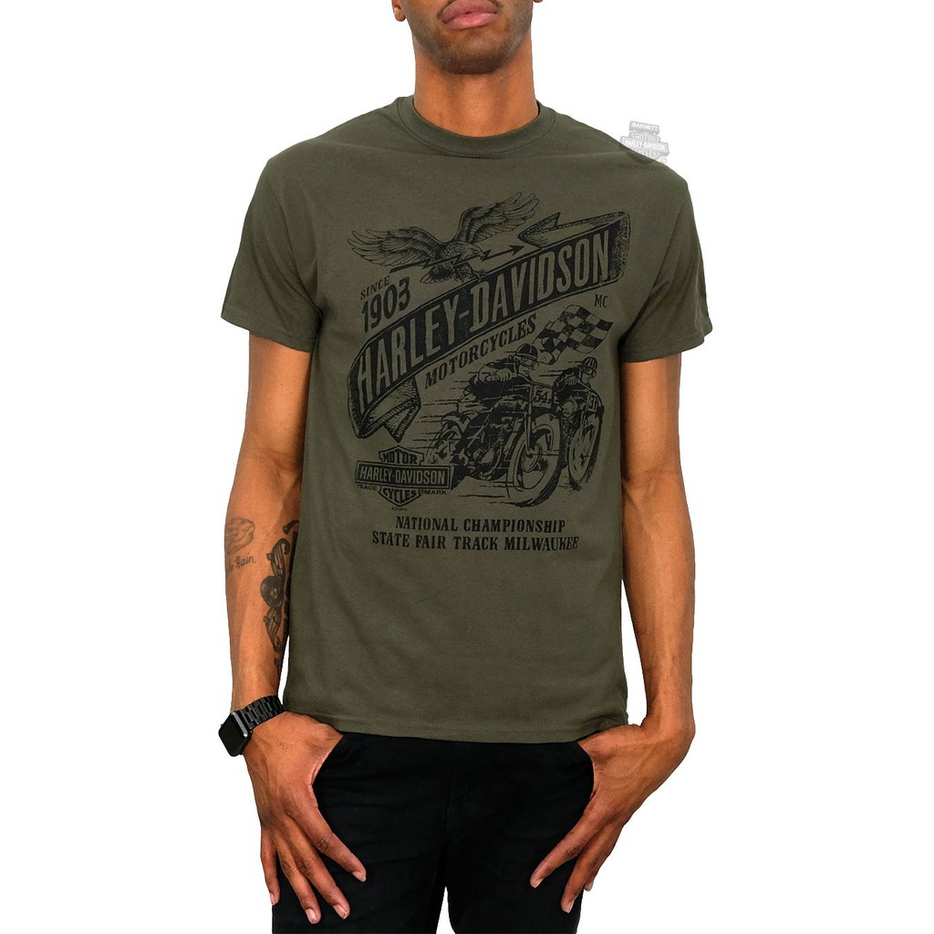 Harley-Davidson 哈雷機車 短袖T恤【S】Vintage Races Banner 全新 現貨