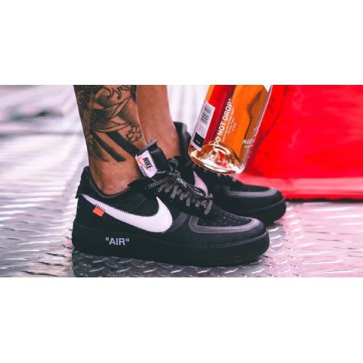 nike air force off white black
